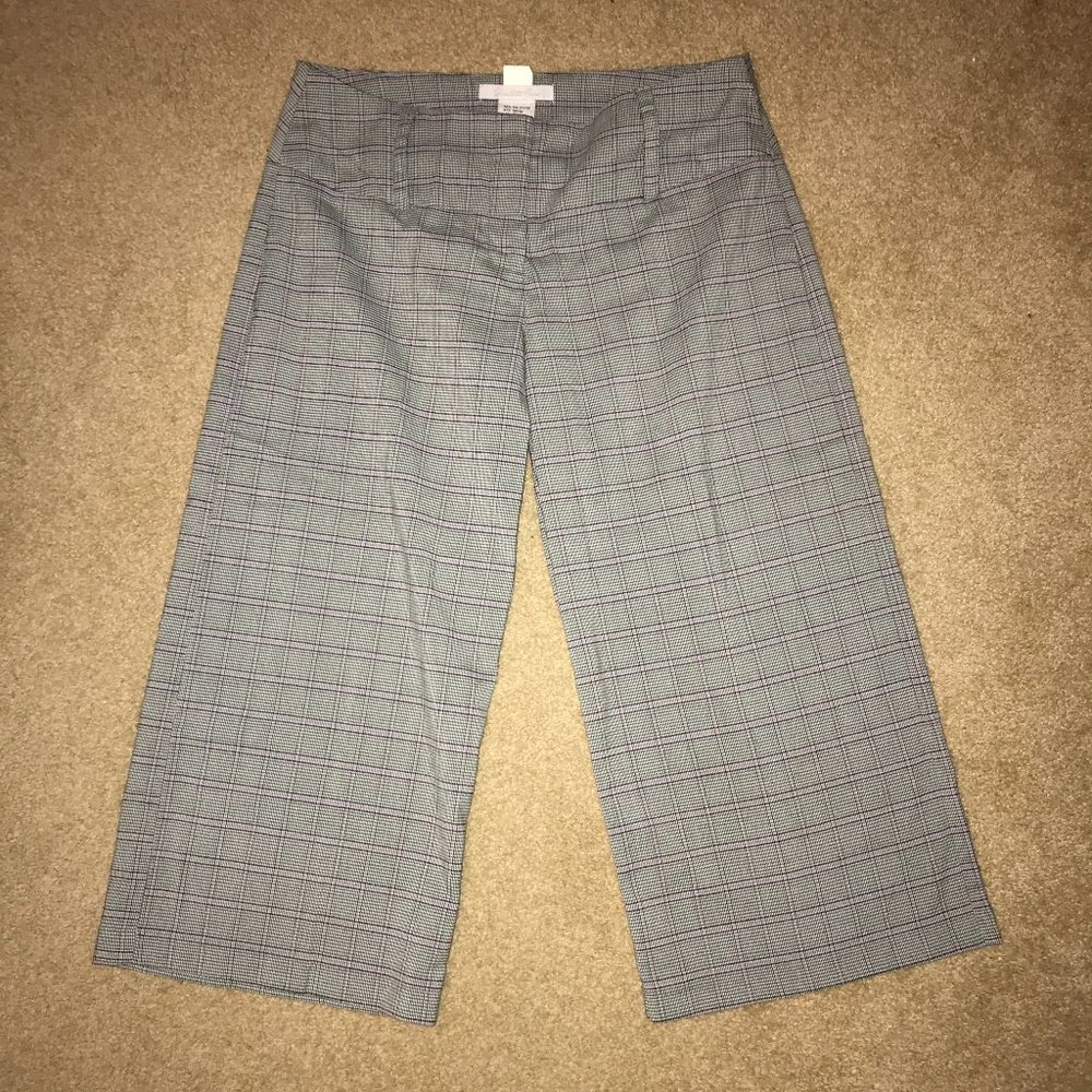 Charlotte Russe Plaid Wide Leg Capris